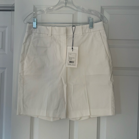Theory Pants - Theory Tailored Shorts Bermuda Womens White Size 2 Valby New Canepa New Chino